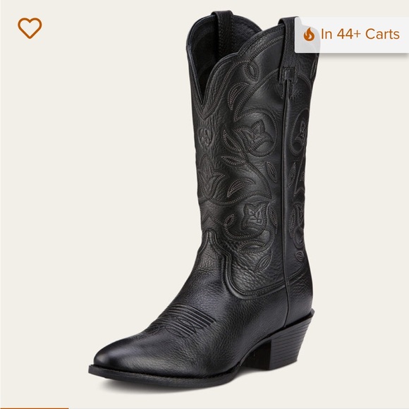 Black Ariat Heritage R Toe Western boots size 8 style# 10001037(15770) - Picture 11 of 12